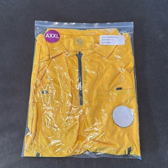 Admiral Mens Gold Authentic Referee Jersey Short Sleeve Front 1/2 Zip Size XXL - Picture 11 of 14